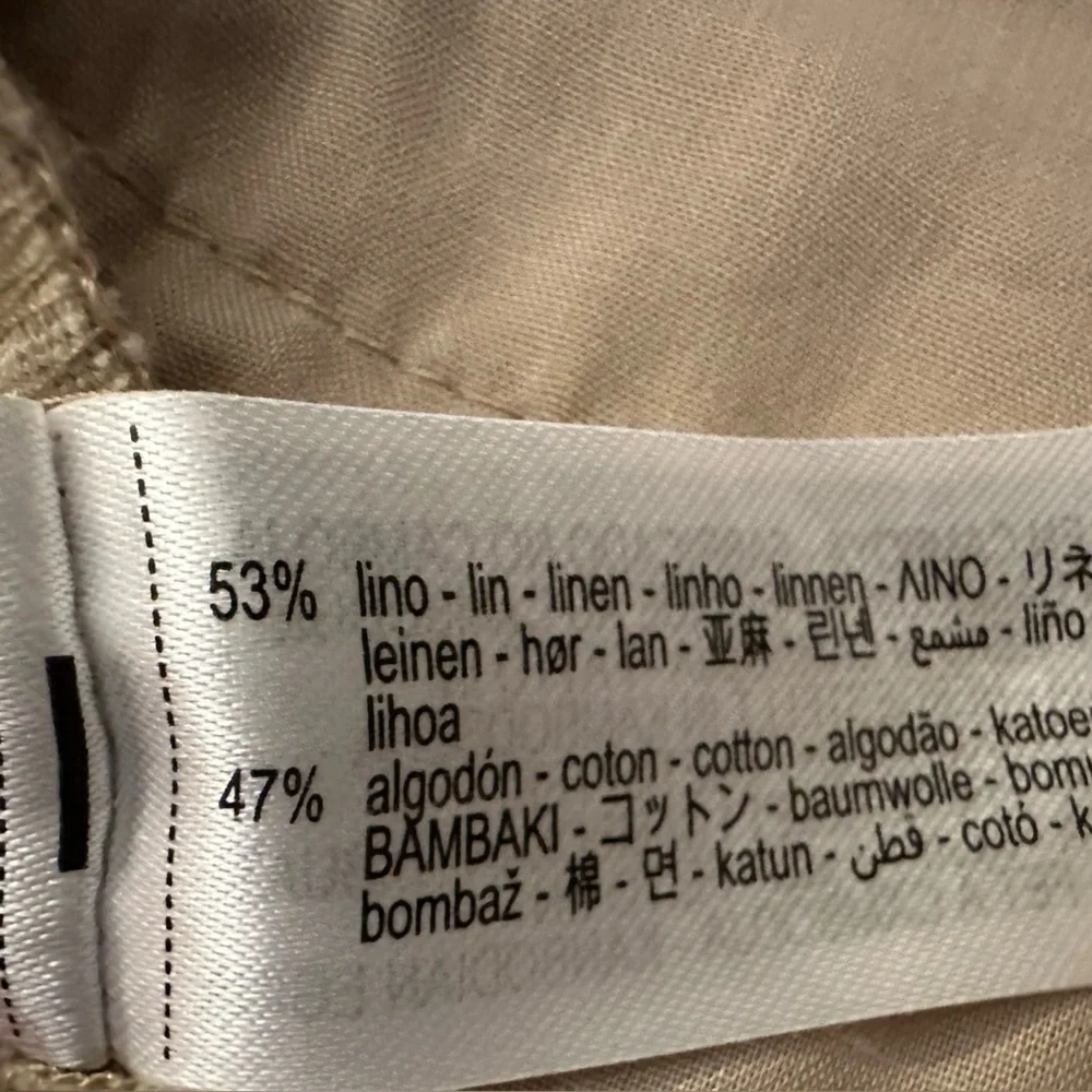 Zara Straight Leg Pants 50% Linen - Picture 11 of 11